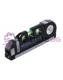 Лазерен нивелир с ролетка 2.5м 3 LED режима с USB